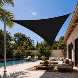 bbhdssfb32x32x32black Shade Sails Black 32x32x32 ft Black Premium Sun Shade Sail gallery image 1