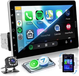 Video In-Dash Units w/GPS 10.1 Inch Single Din Radio CarPlay Android Auto Blueto gallery image 1
