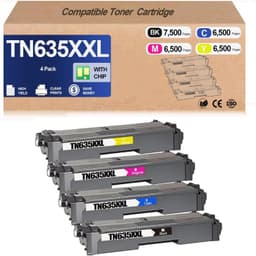 TN-635XXL High Yield Toner Cartridges for Brother HL-L8430CDW 4 Pack gallery image 1