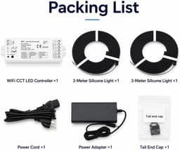 DEIGCYU Smart Slat Wall LED Light Strip Kit 2x10ft 15mm Groove gallery image 7