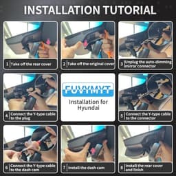 FUVYMYT 4K Front Rear Dash Cam Hyundai Tucson Santa Cruz 2022-2026 128GB gallery image 6