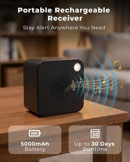 FULNIX DA01 Solar Driveway Alarm 3000FT Rechargeable Receiver Sensor gallery image 4