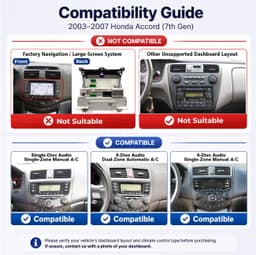 Rojokis 10in Car Stereo Honda Accord 2003-2007 CarPlay GPS WiFi6 gallery image 2