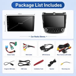 Rojokis 10in Car Stereo Honda Accord 2003-2007 CarPlay GPS WiFi6 gallery image 7