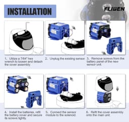 FLIBEN EBV-129-A-C Electronic Toilet Flush Control Module 1.28/1.6 GPF gallery image 5