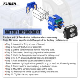 FLIBEN EBV-129-A-C Electronic Toilet Flush Control Module 1.28/1.6 GPF gallery image 7
