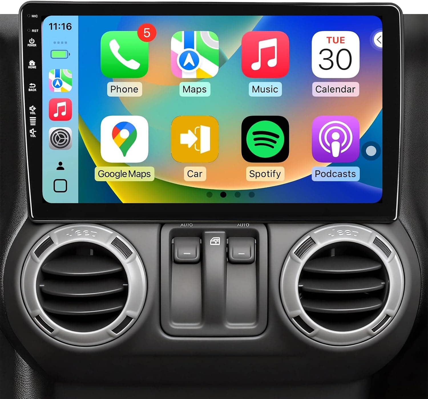 SailingTravel 10in Android Car Stereo GPS for Jeep Wrangler JK 2007-2018