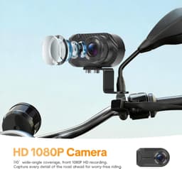 SIXWIN 1080p IP66 Motorcycle Dash Cam 110 Degree Front Camera gallery image 8
