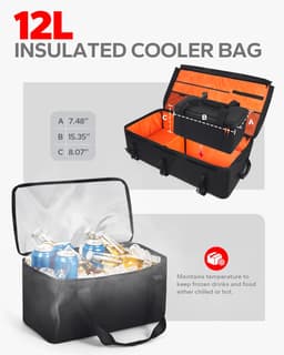 Benlari 74L ATV Rack Cargo Bag with 14L Cooler and Rain Cover gallery image 4