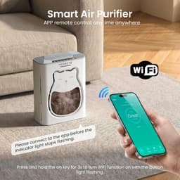 HEAPETS P365 H13 HEPA Pet Air Purifier App Control White gallery image 2