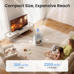 HEAPETS P365 H13 HEPA Pet Air Purifier App Control White gallery image 7