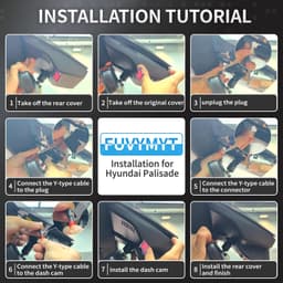 FUVYMYT 4K Hidden Dash Cam for Hyundai Palisade 2023-2025 64GB gallery image 6