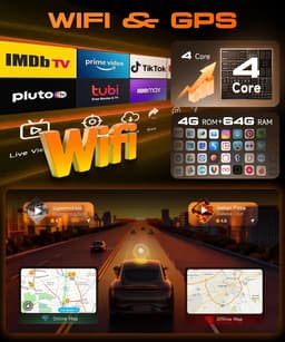 Rimoody 10.1in Android Car Stereo GPS for Jeep Wrangler JK gallery image 4