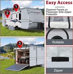 MOFCOVER 24-27 ft 9-Layer Waterproof Travel Trailer RV Cover gallery image 5