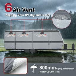 MOFCOVER 24-27 ft 9-Layer Waterproof Travel Trailer RV Cover gallery image 7