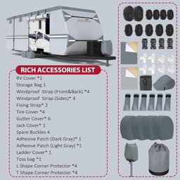 MOFCOVER 24-27 ft 9-Layer Waterproof Travel Trailer RV Cover gallery image 8