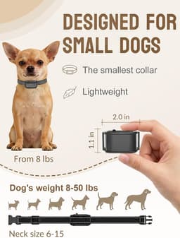 MIMOFPET X3 Remote Dog Training Collar 6000 ft 8-50 lb IPX7 Black gallery image 2