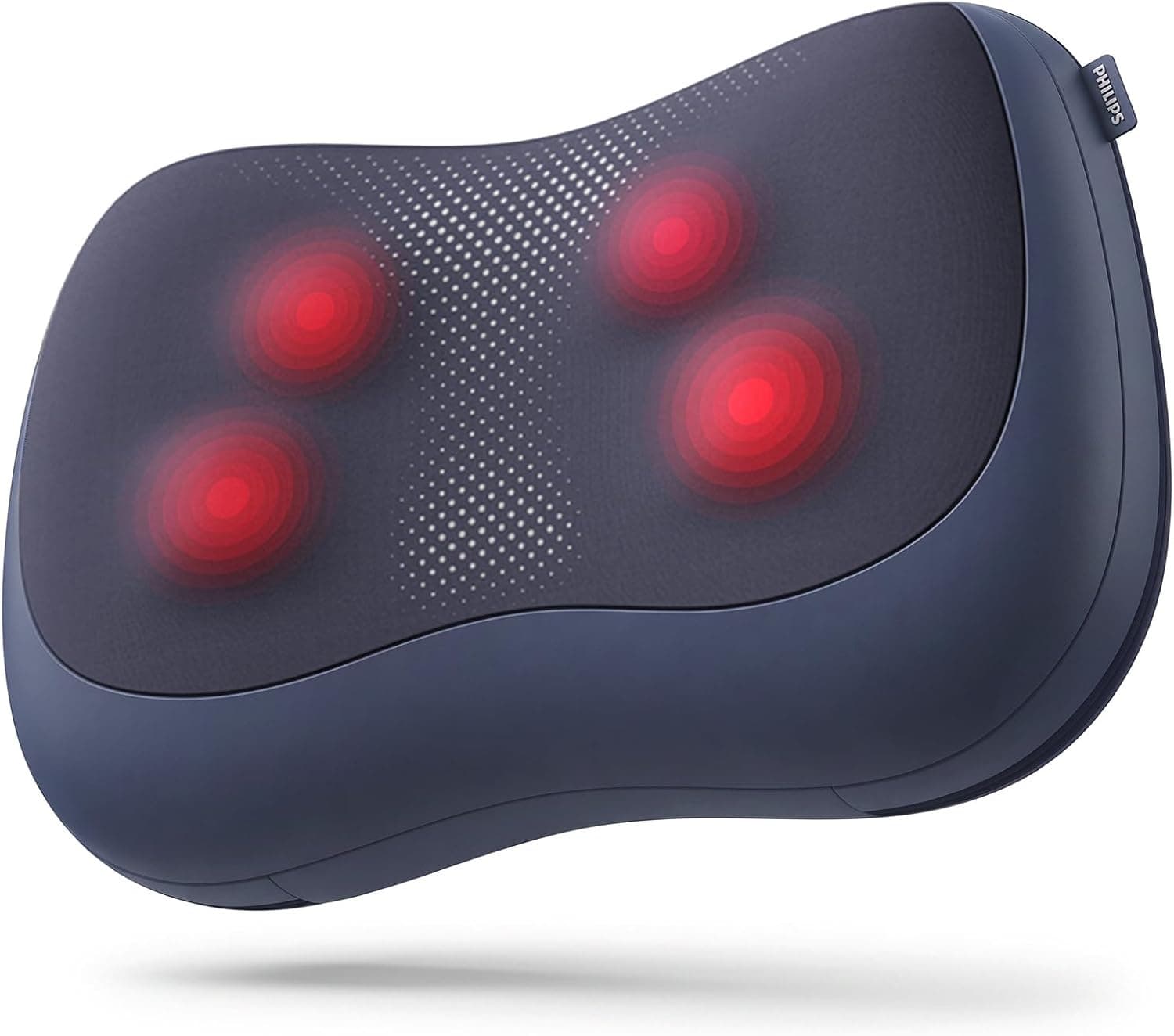 PHILIPS 4316 Shiatsu Back Neck Massage Pillow with Heat 3 Modes Blue