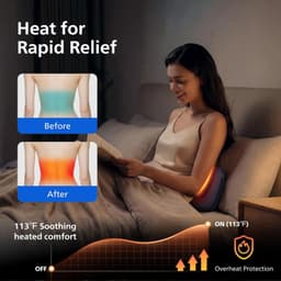 PHILIPS 4316 Shiatsu Back Neck Massage Pillow with Heat 3 Modes Blue gallery image 2
