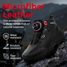 Scoyco Men's Motorcycle Riding Shoes High Top Protective Boots US 10.5 gallery image 3
