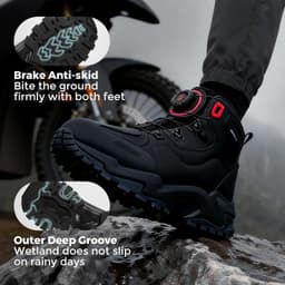 Scoyco Men's Motorcycle Riding Shoes High Top Protective Boots US 10.5 gallery image 5