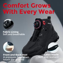 Scoyco Men's Motorcycle Riding Shoes High Top Protective Boots US 10.5 gallery image 6