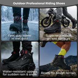 Scoyco Men's Motorcycle Riding Shoes High Top Protective Boots US 10.5 gallery image 7