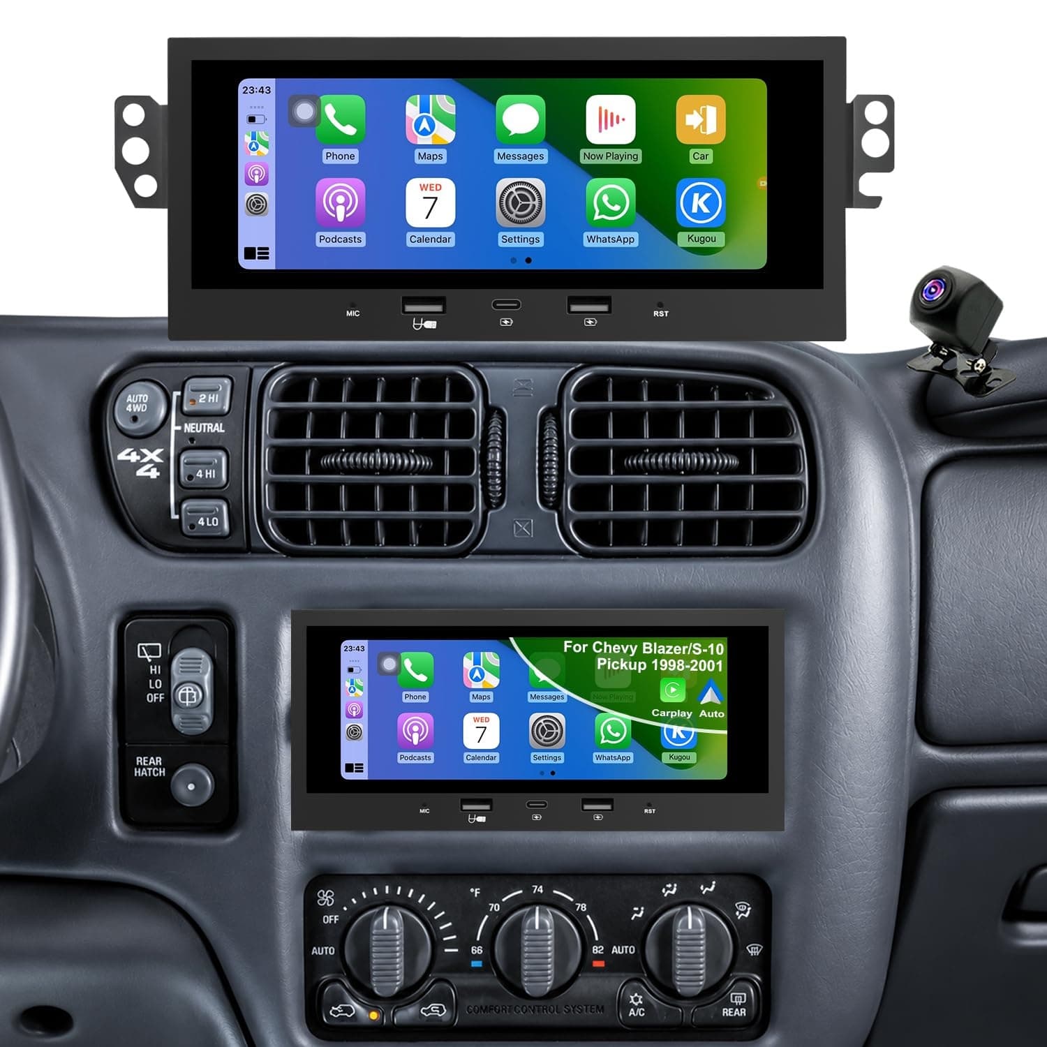 Aitrenlu 6.8in Car Stereo GPS for Chevy Camaro Malibu S10 CarPlay