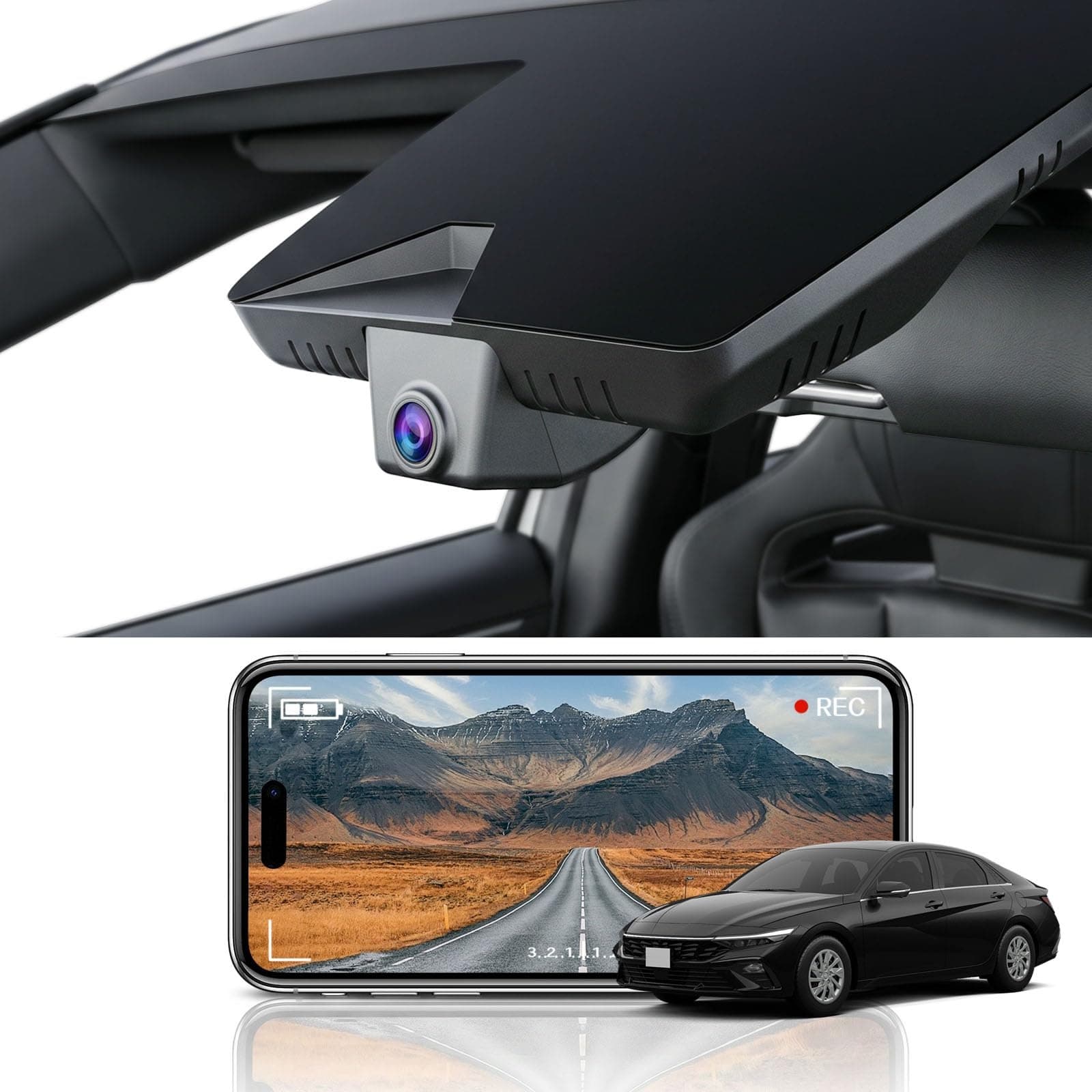 KBSYNT 4K Hidden Dash Cam for Hyundai Elantra 2021-2026 64GB