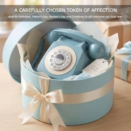 SIXDEFLY Retro Corded Landline Telephone with Bluetooth Light Blue gallery image 8