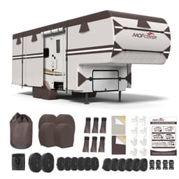 MOFCOVER 41-45ft 9-Layer Fifth Wheel RV Cover Brown with Tire Covers gallery image 1