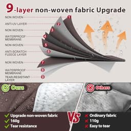 MOFCOVER 41-45ft 9-Layer Fifth Wheel RV Cover Brown with Tire Covers gallery image 3