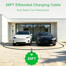 Vratzn 32A Portable EV Charger NACS Tesla 20ft NEMA 14-50 5-15 gallery image 3