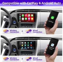 CGOGC 9in Car Stereo GPS for Toyota Prius 2010-2015 CarPlay Camera gallery image 2