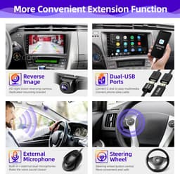 CGOGC 9in Car Stereo GPS for Toyota Prius 2010-2015 CarPlay Camera gallery image 5