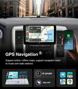 AINAVI 10in Car Stereo for Dodge Ram 2006-2012 4GB 64GB CarPlay gallery image 3