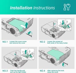 Stanlamp HS350W Projector Lamp with Housing for Eiki EK-500 Series gallery image 5