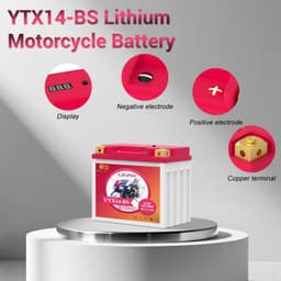 SDULIBITIY YTX14-BS Lithium Motorcycle ATV Battery 12V 8Ah 600CCA gallery image 4