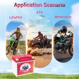SDULIBITIY YTX14-BS Lithium Motorcycle ATV Battery 12V 8Ah 600CCA gallery image 7