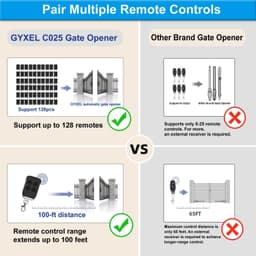 Gyxel C025 Smart Single Swing Gate Opener 660lb 16ft App Remote Kit gallery image 2