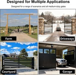 Gyxel C025 Smart Single Swing Gate Opener 660lb 16ft App Remote Kit gallery image 4