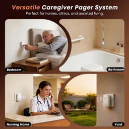 OUDAER Wireless Caregiver Pager SOS Call Button 4000ft 1 Receiver gallery image 4