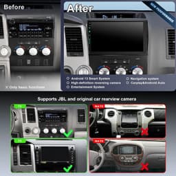 4uAuto 9in Car Stereo Toyota Tundra Sequoia CarPlay 4GB 64GB Camera gallery image 2