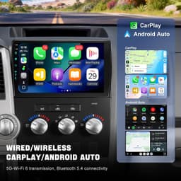 4uAuto 9in Car Stereo Toyota Tundra Sequoia CarPlay 4GB 64GB Camera gallery image 3