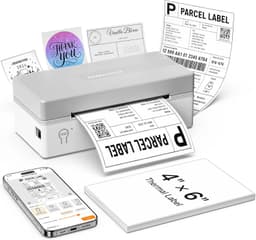 TENSPEED RP425A Bluetooth Thermal Shipping Label Printer 4x6 Gray gallery image 1