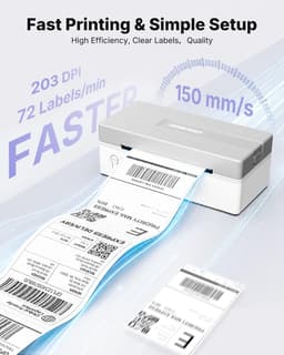 TENSPEED RP425A Bluetooth Thermal Shipping Label Printer 4x6 Gray gallery image 4