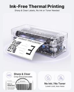 TENSPEED RP425A Bluetooth Thermal Shipping Label Printer 4x6 Gray gallery image 6
