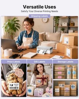 TENSPEED RP425A Bluetooth Thermal Shipping Label Printer 4x6 Gray gallery image 7
