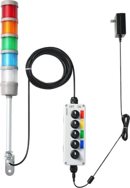 ANDONT 5-Stack LED Signal Tower Light 24V IP65 Pole Mount Controller gallery image 4