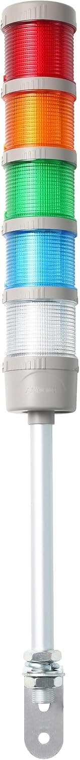 ANDONT 5-Stack LED Signal Tower Light 24V IP65 Pole Mount Controller gallery image 5